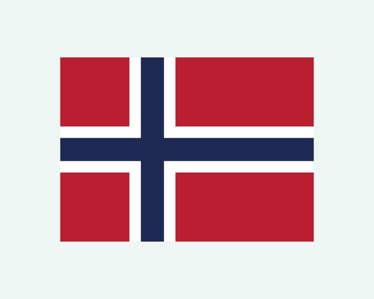 National Flag of Norway. Norwegian Country Flag. Kingdom of Norway Detailed Banner. EPS Vector Illustration Cut File.