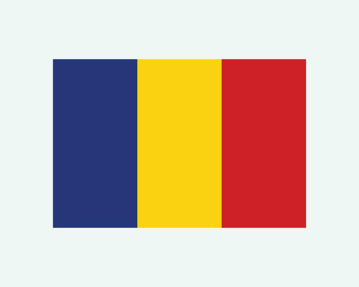 National Flag of Romania. Romanian Country Flag. Romania Detailed Banner. EPS Vector Illustration Cut File.