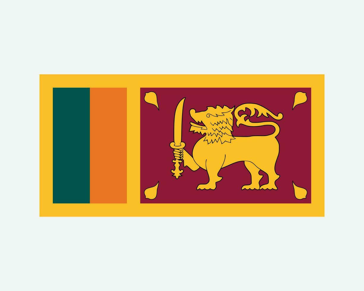 nacional bandera de sri lanka. sri lanka país bandera. democrático socialista república de sri lanka detallado bandera. eps vector ilustración.