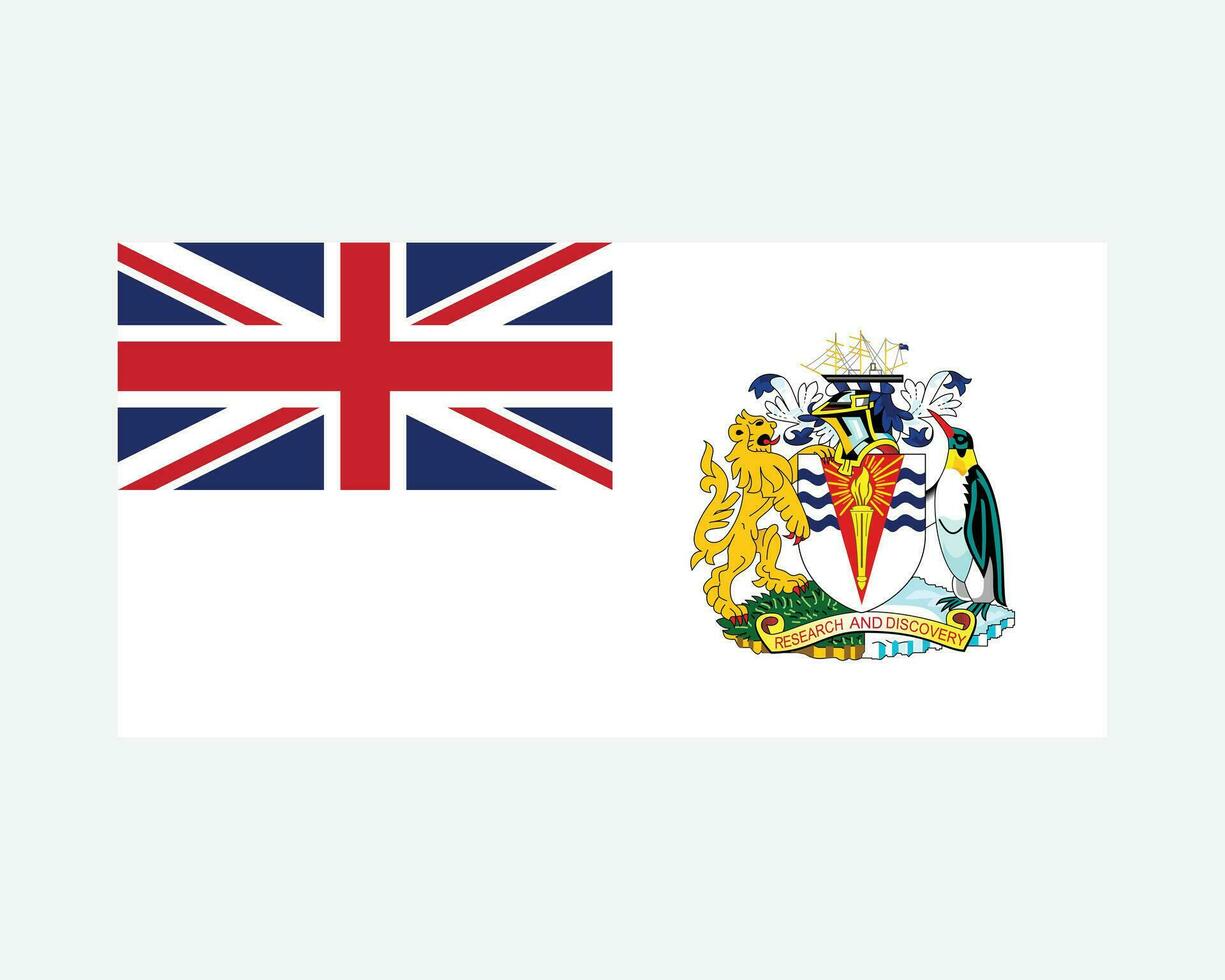 bandera de el británico antártico territorio murciélago. británico de ultramar territorio en Antártida reclamado por el unido Reino. eps vector ilustración bandera.