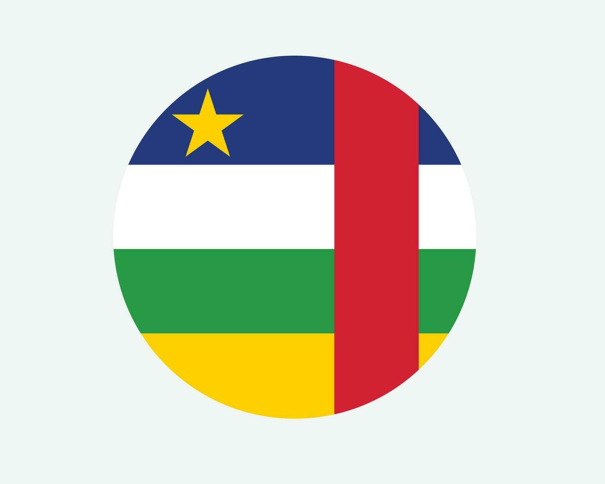 central africano república redondo país bandera. circular coche nacional bandera. central africano república circulo forma botón bandera. eps vector ilustración.