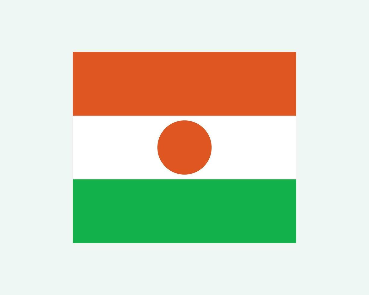 National Flag of Niger. Nigerien Country Flag. Republic of the Niger Detailed Banner. EPS Vector Illustration Cut File.