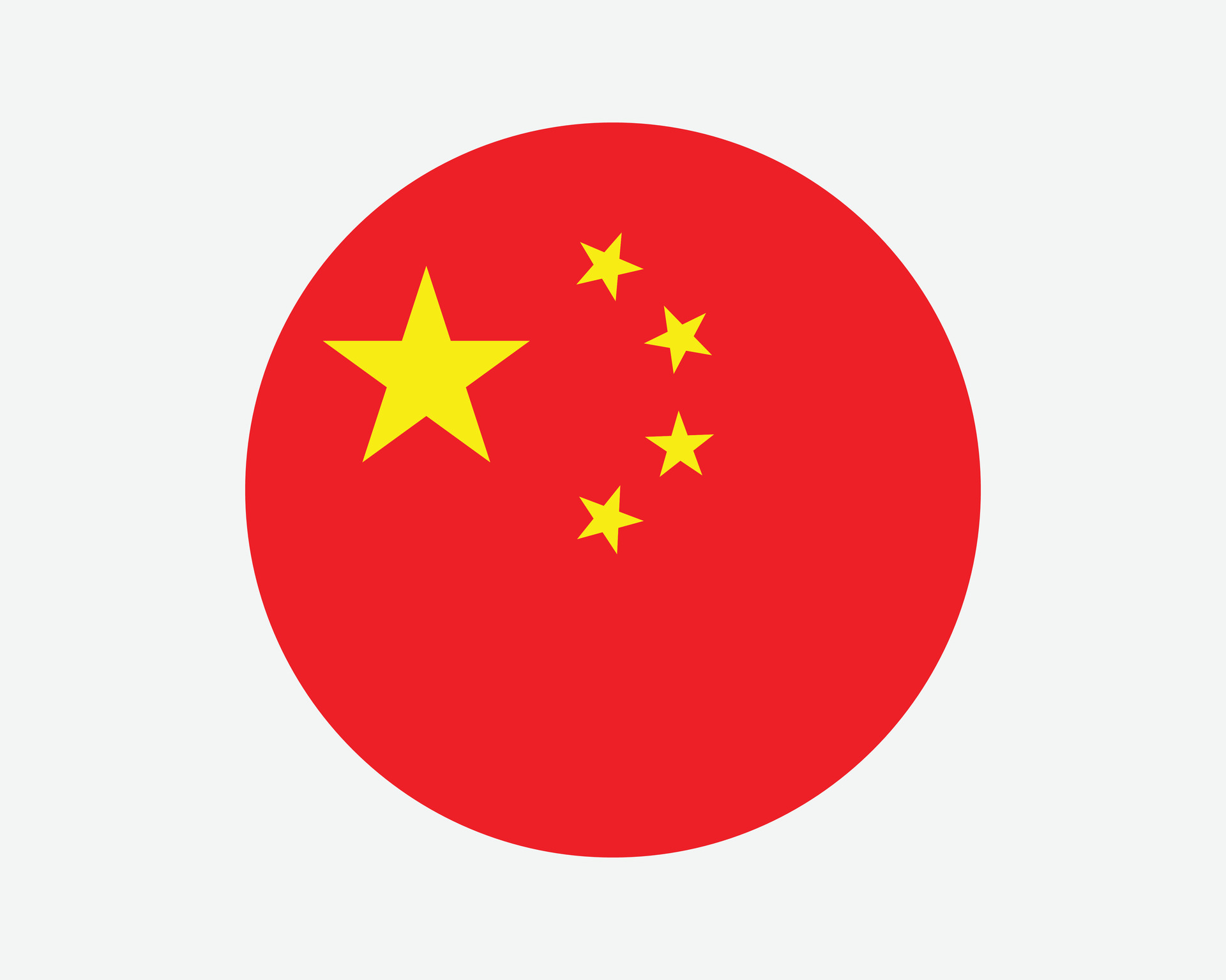 China Round Country Flag Circular Chinese National Flag People S China Round Country Flag Circular Chinese National Flag People S