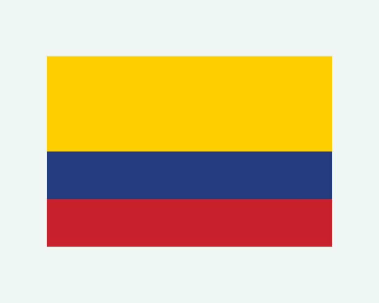 National Flag of Colombia. Colombian Country Flag. Republic of Colombia Detailed Banner. EPS Vector Illustration Cut File.