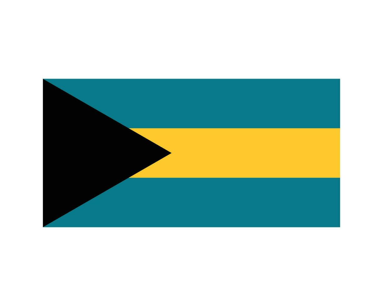 National Flag of The Bahamas. Bahamian Country Flag. Commonwealth of The Bahamas Detailed Banner. EPS Vector Illustration Cut File.