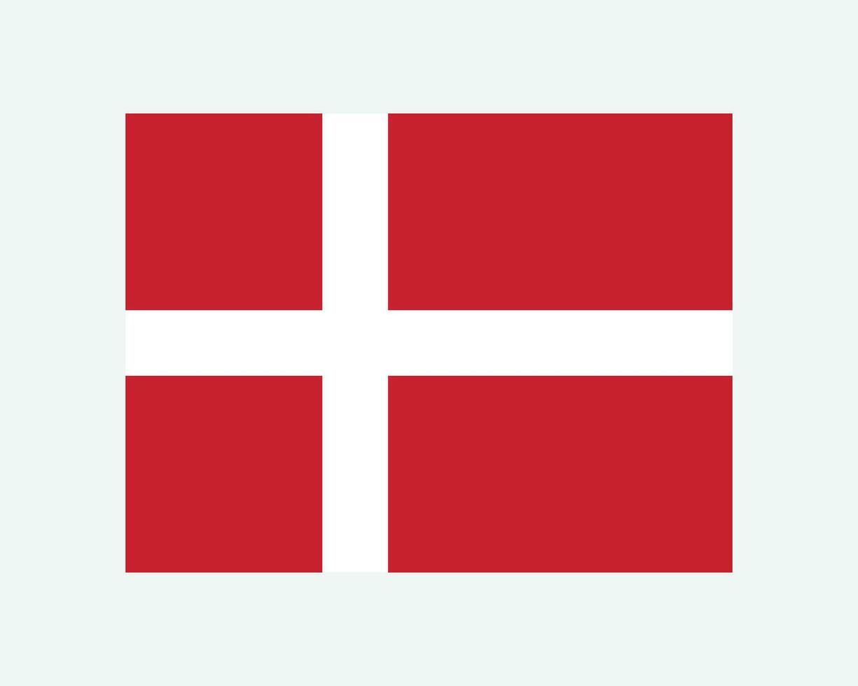 National Flag of Denmark. Danish Country Flag. Denmark Detailed Banner. EPS Vector Illustration Cut File.