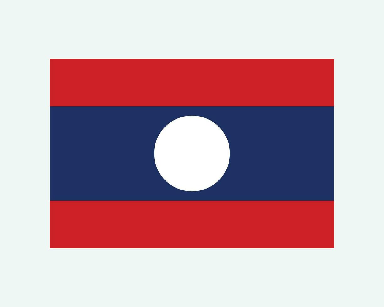 National Flag of Laos. Laotian Country Flag. Lao People's Democratic