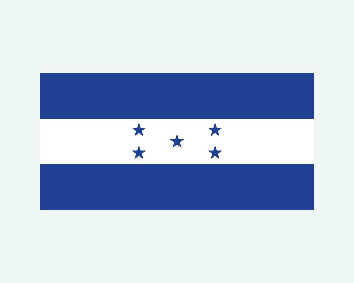 National Flag of Honduras. Honduran Country Flag. Republic of Honduras Detailed Banner. EPS Vector Illustration Cut File.