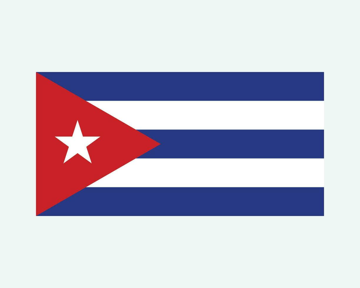 National Flag of Cuba. Cuban Country Flag. Republic of Cuba Detailed Banner. EPS Vector Illustration Cut File.