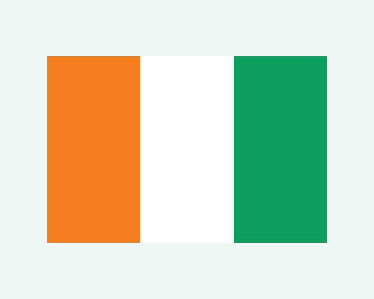 National Flag of Ivory Coast. Ivorian Country Flag. Republic of Cote d Ivoire Detailed Banner. EPS Vector Illustration Cut File.