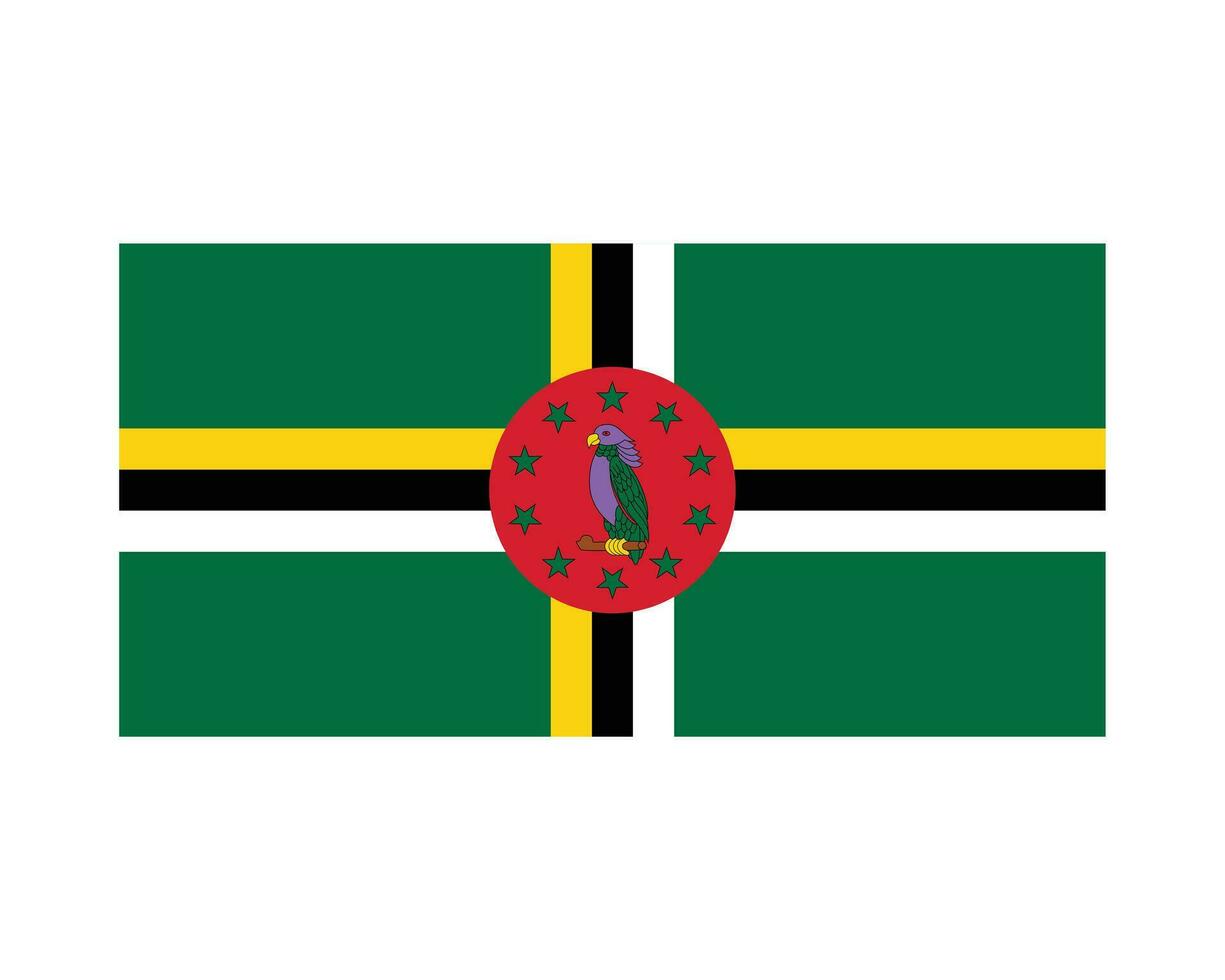 National Flag of Dominica. Dominican Country Flag. Commonwealth of Dominica Detailed Banner. EPS Vector Illustration Cut File.