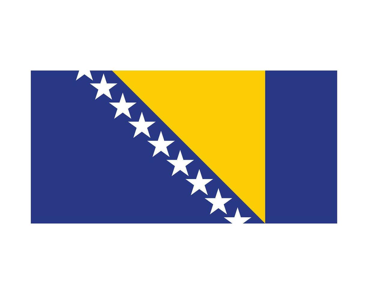 National Flag of Bosnia and Herzegovina. Bosnian and Herzegovinian Country Flag. Bosnia and Herzegovina Detailed Banner. EPS Vector Illustration Cut File.