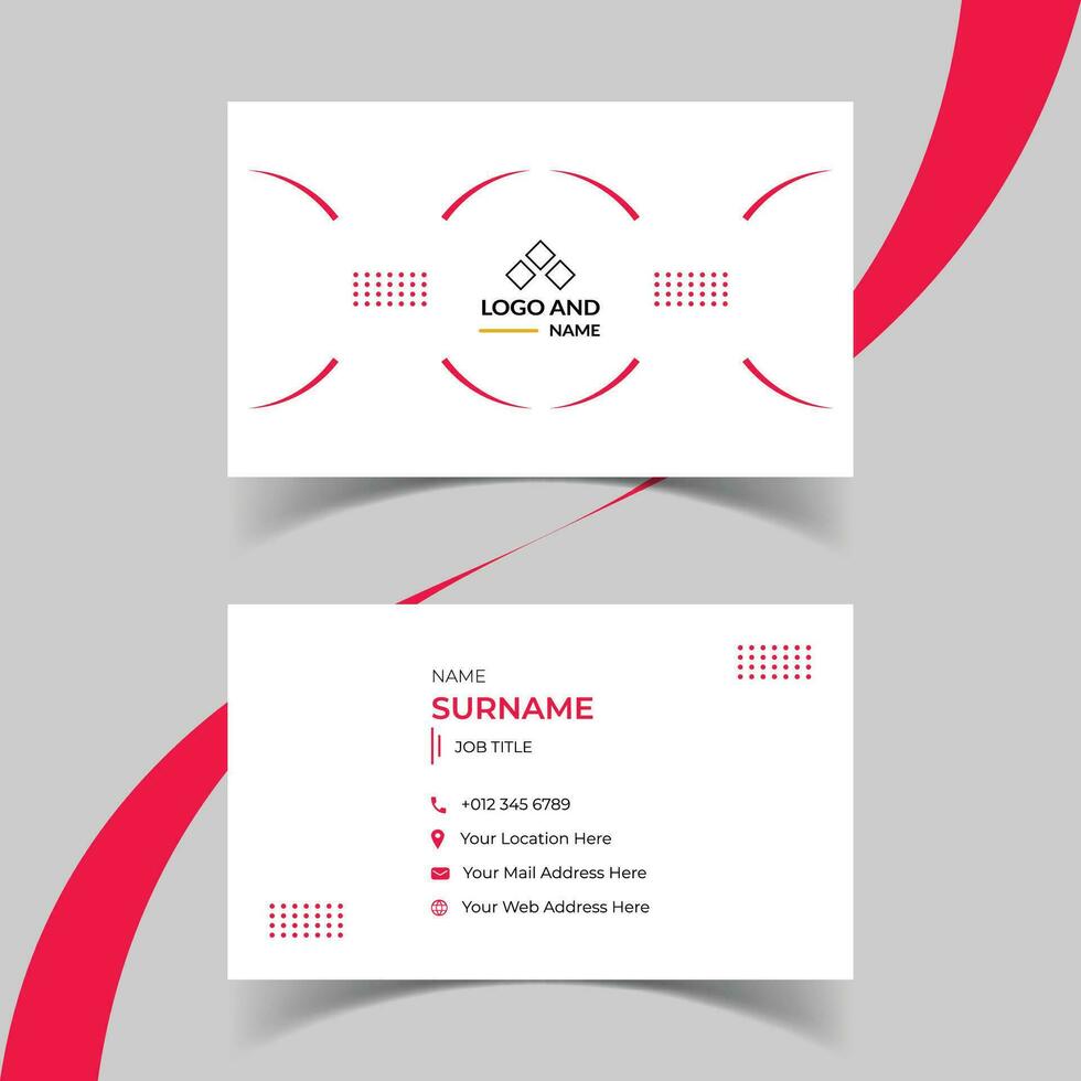 Modern Creative and Simple Corporate Business Card Template Design. vector