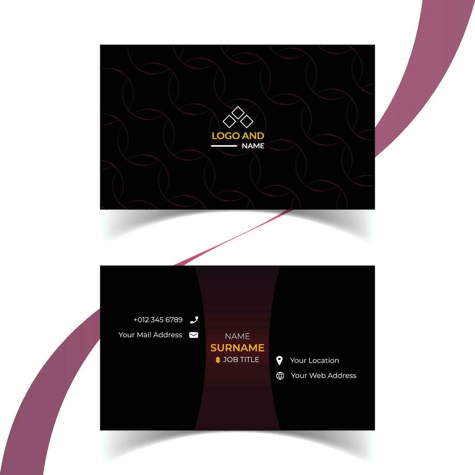 Modern Creative and Simple Corporate Business Card Template Design. vector