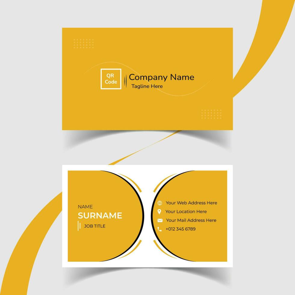Modern Creative and Simple Corporate Business Card Template Design. vector
