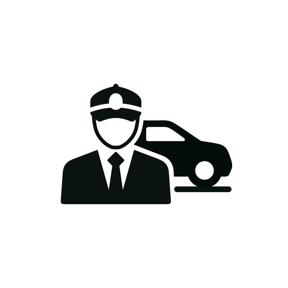 Car driver icon isolated on white background vector