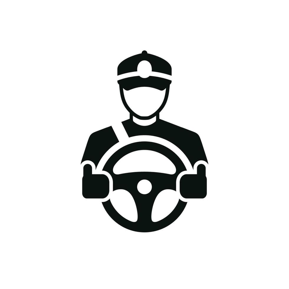 Driver icon isolated on white background vector