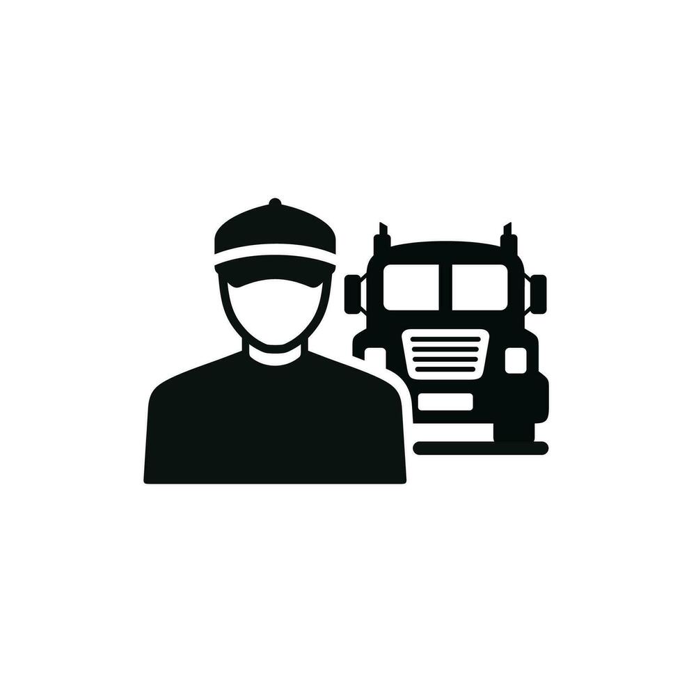 Truck driver icon isolated on white background vector