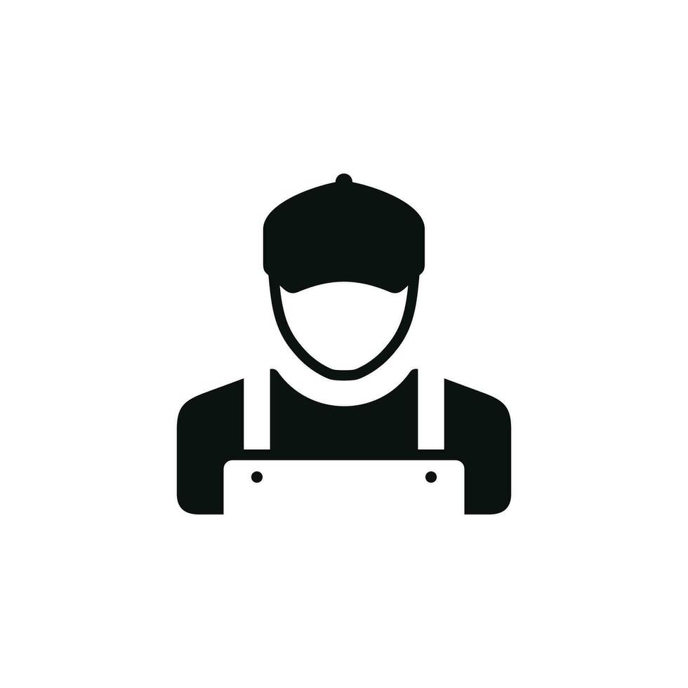 Mechanic icon isolated on white background. Worker engineer icon vector