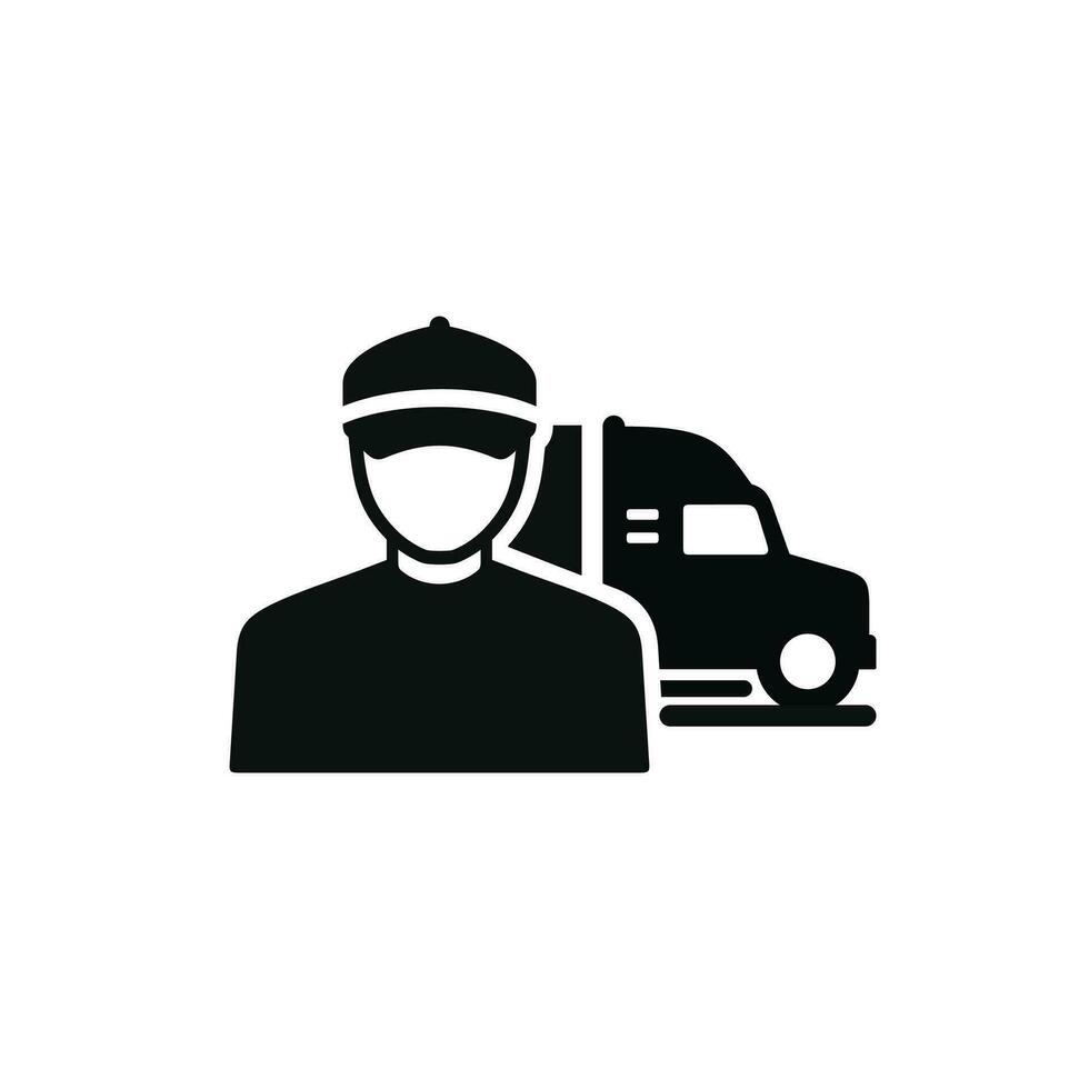 Truck driver icon isolated on white background vector