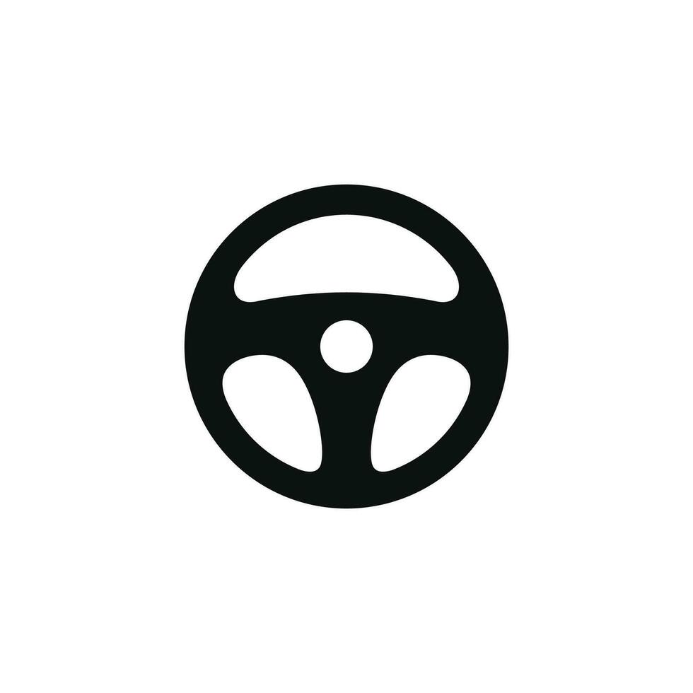 Steering wheel icon isolated on white background vector