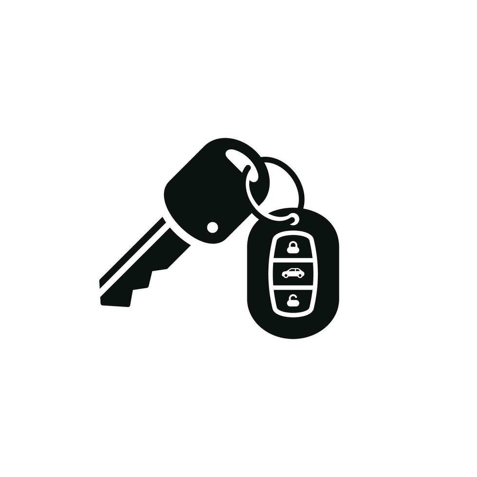coche llave icono aislado en blanco antecedentes vector