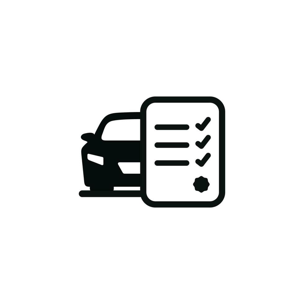 Car maintenance list icon isolated on white background vector