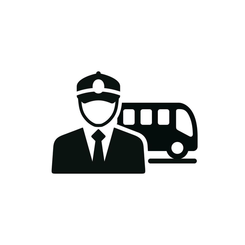 Bus driver icon isolated on white background vector