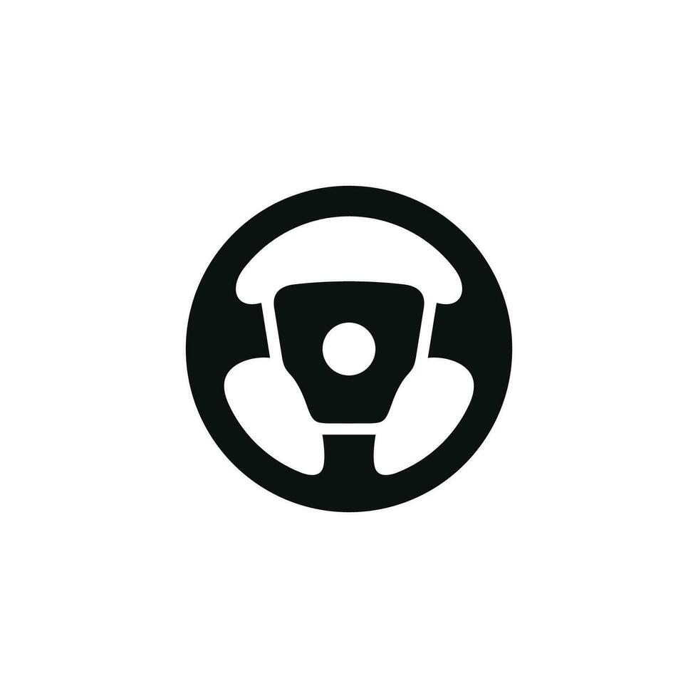 Steering wheel icon isolated on white background vector