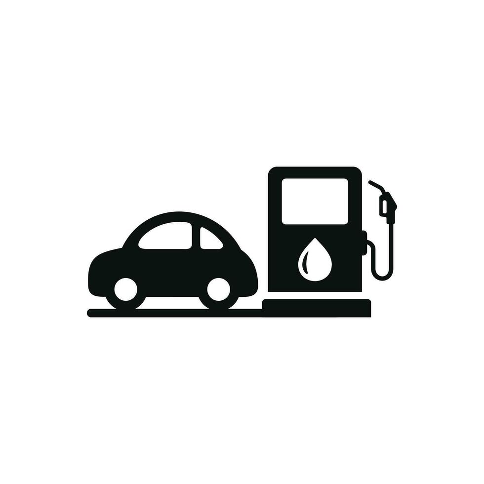 gas estación icono. coche combustible icono aislado en blanco antecedentes vector