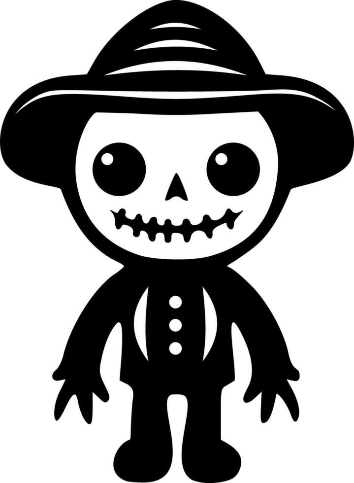 Scarecrow black outlines vector illustration