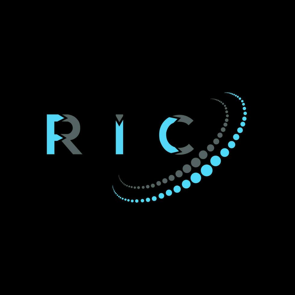 ric letra logo creativo diseño. ric único diseño. vector