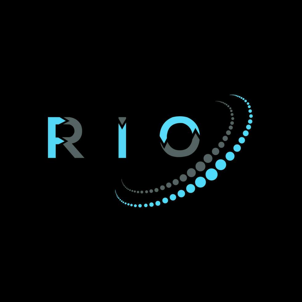 rio letra logo creativo diseño. rio único diseño. vector