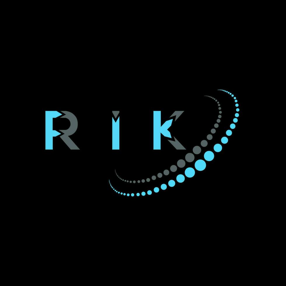 rik letra logo creativo diseño. rik único diseño. vector