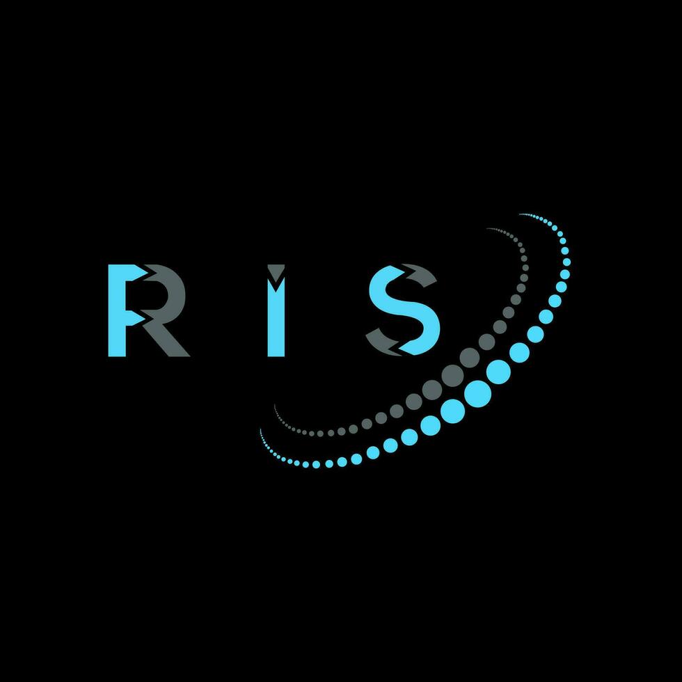 RIS letter logo creative design. RIS unique design. vector