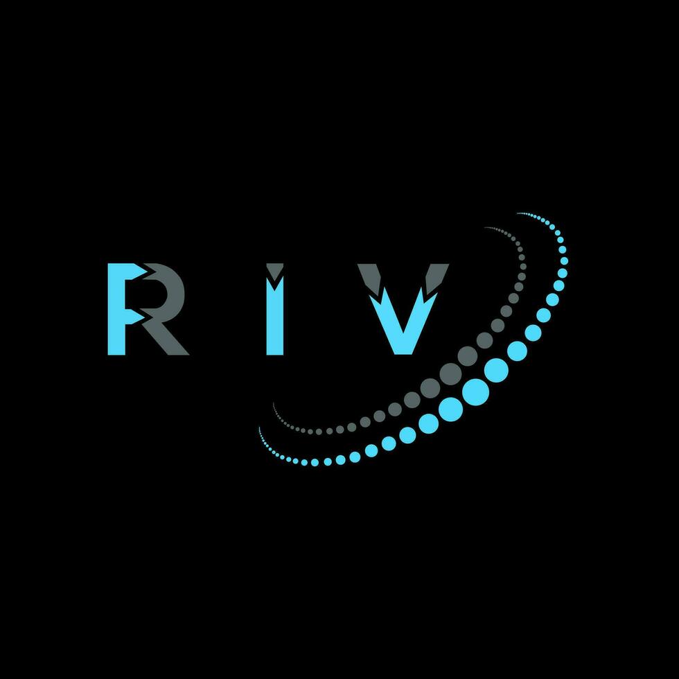 riv letra logo creativo diseño. riv único diseño. vector