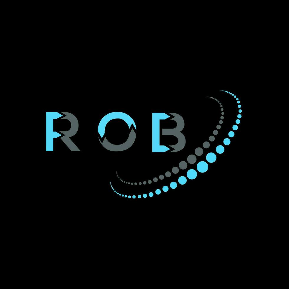 ROB letter logo creative design. ROB unique design. vector