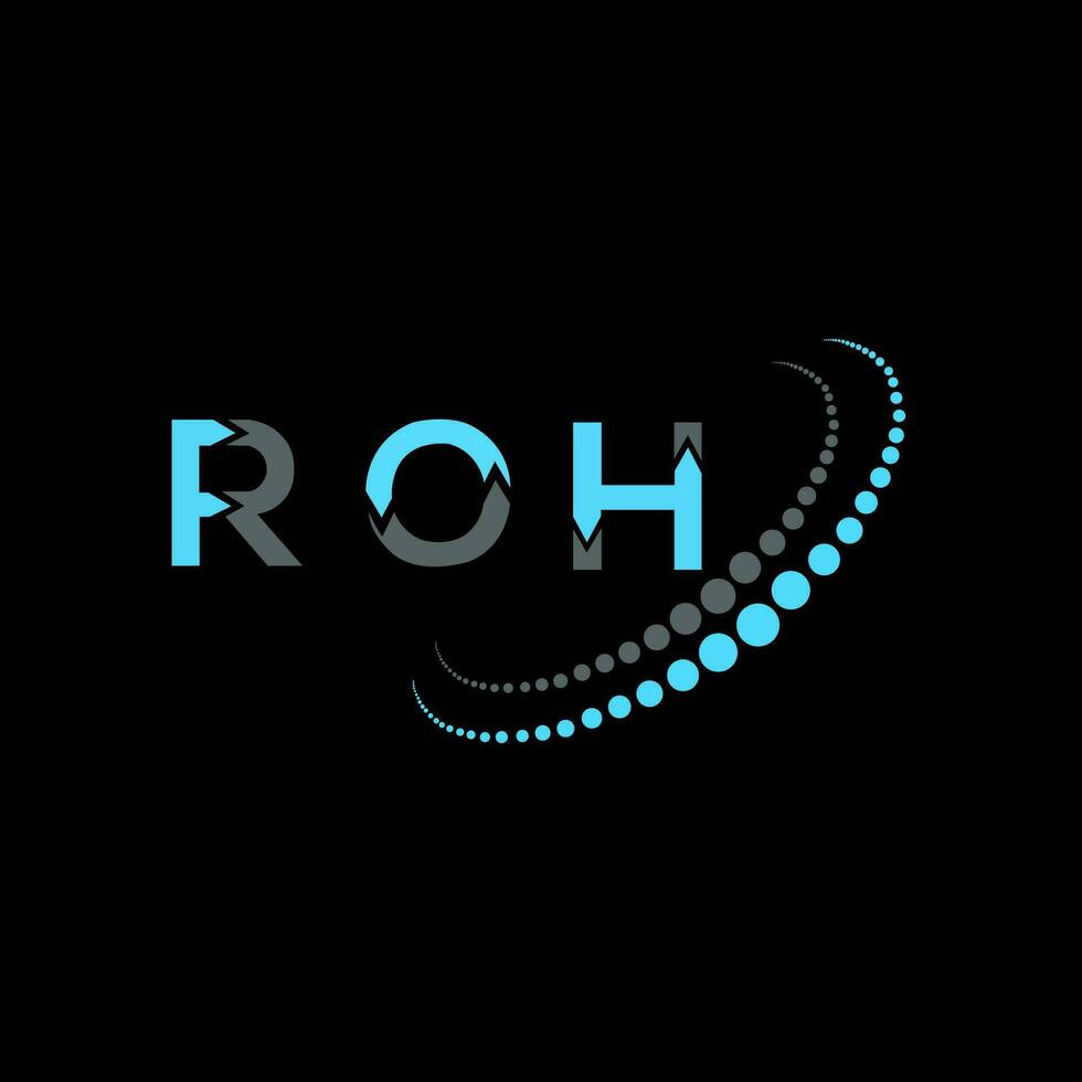 Roh letra logo creativo diseño. Roh único diseño. vector