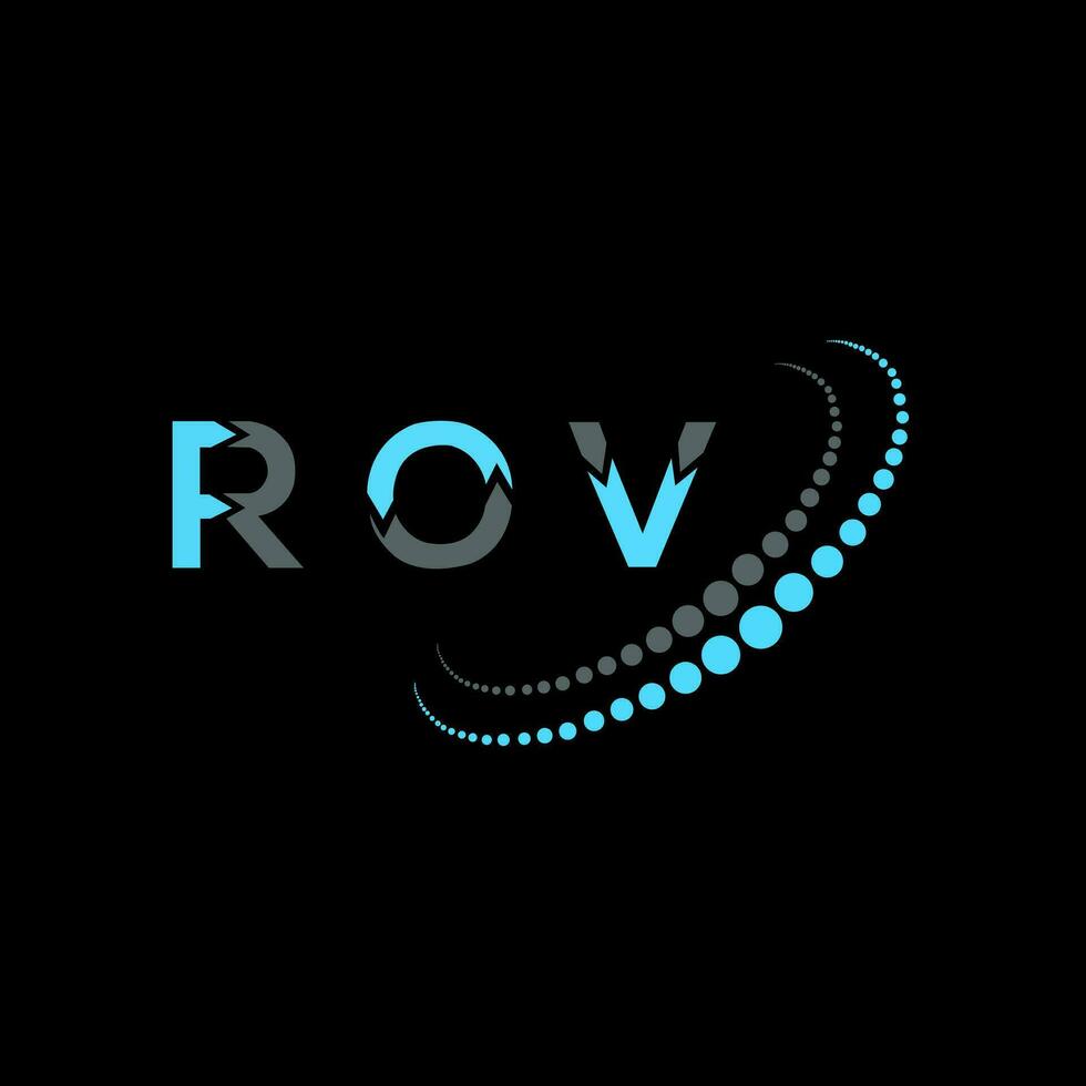 ROV letter logo creative design. ROV unique design. vector