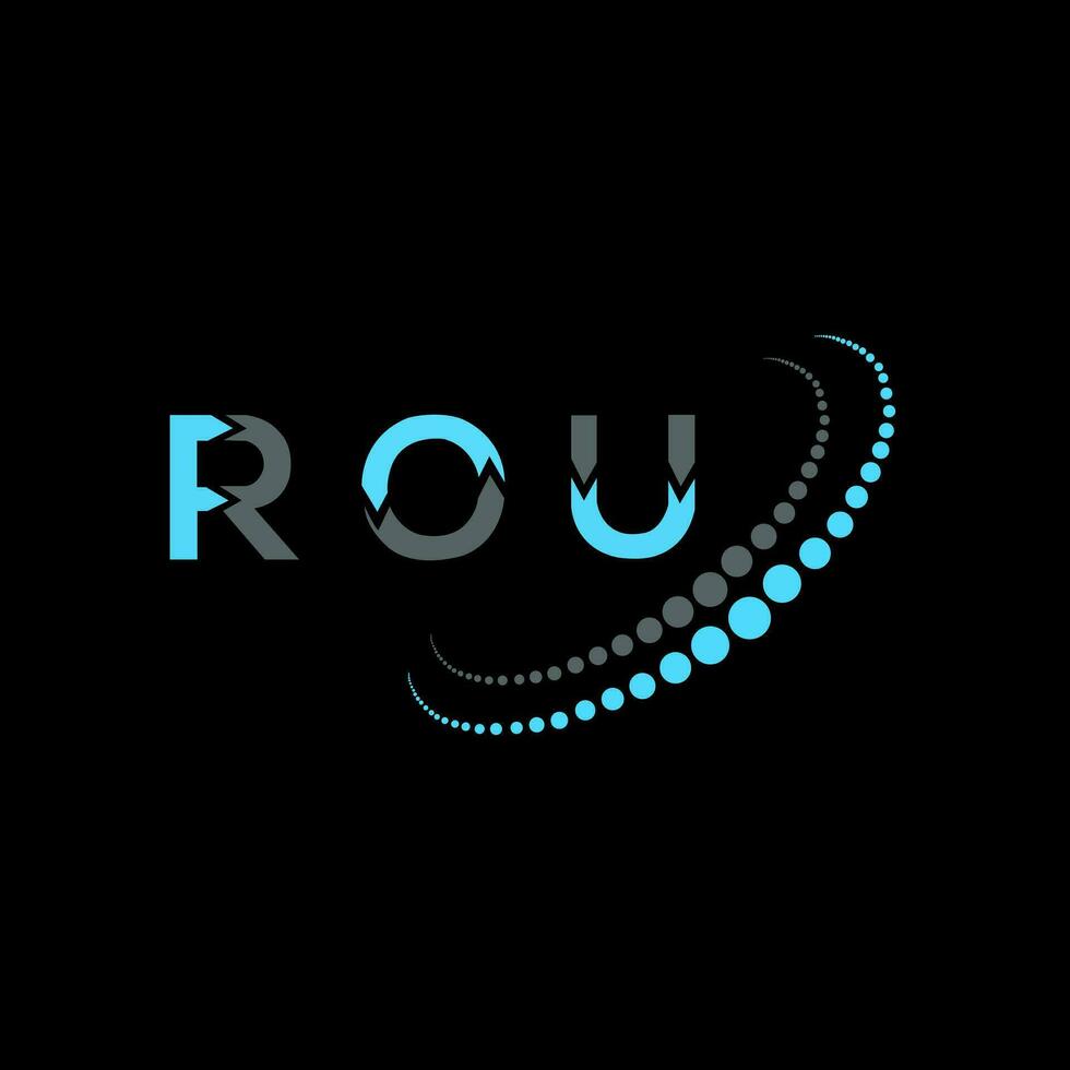 ROU letter logo creative design. ROU unique design. vector