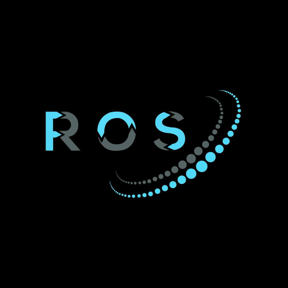 ROS letter logo creative design. ROS unique design. vector