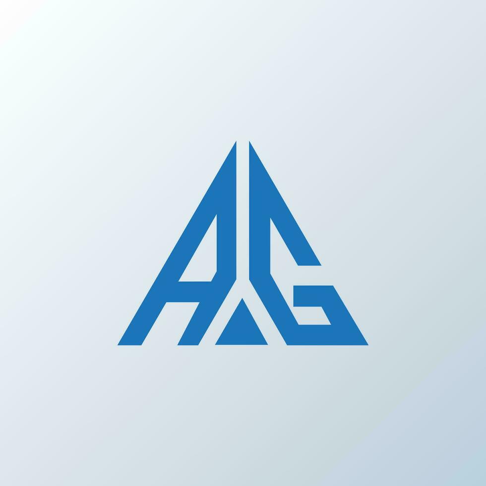 AG letter logo creative design. AG unique design. vector
