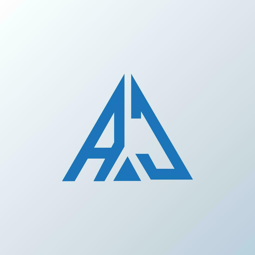AJ letter logo creative design. AJ unique design. vector