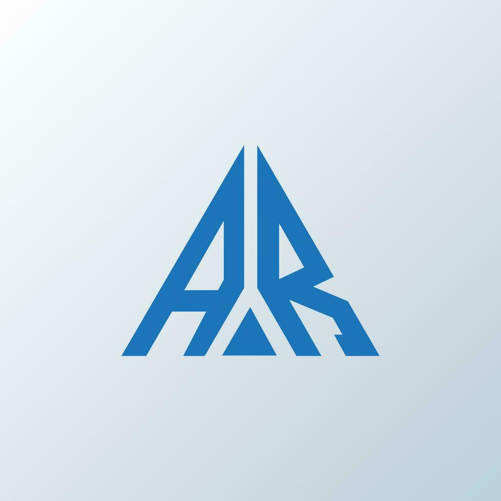 AR letter logo creative design. AR unique design. vector