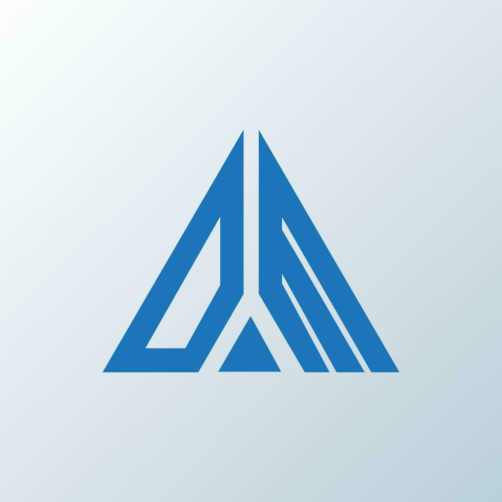 DM letter logo creative design. DM unique design. vector