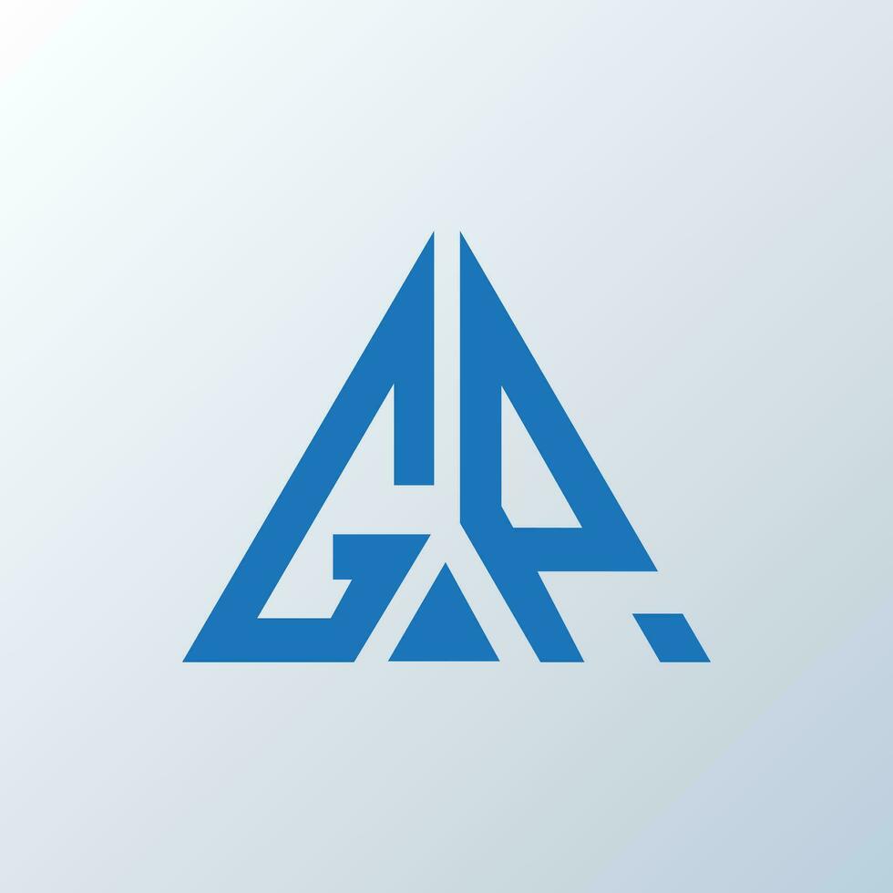 GP letter logo creative design. GP unique design. vector