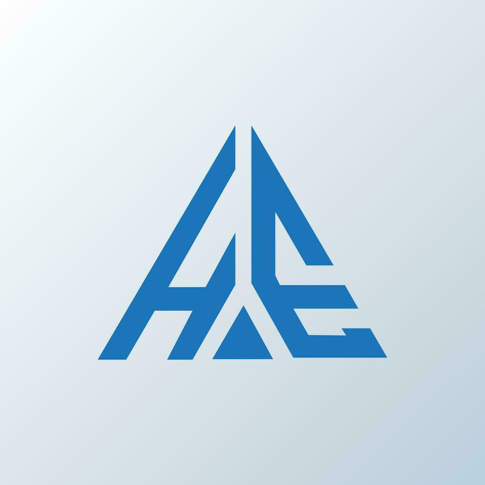 HE letter logo creative design. HE unique design. vector