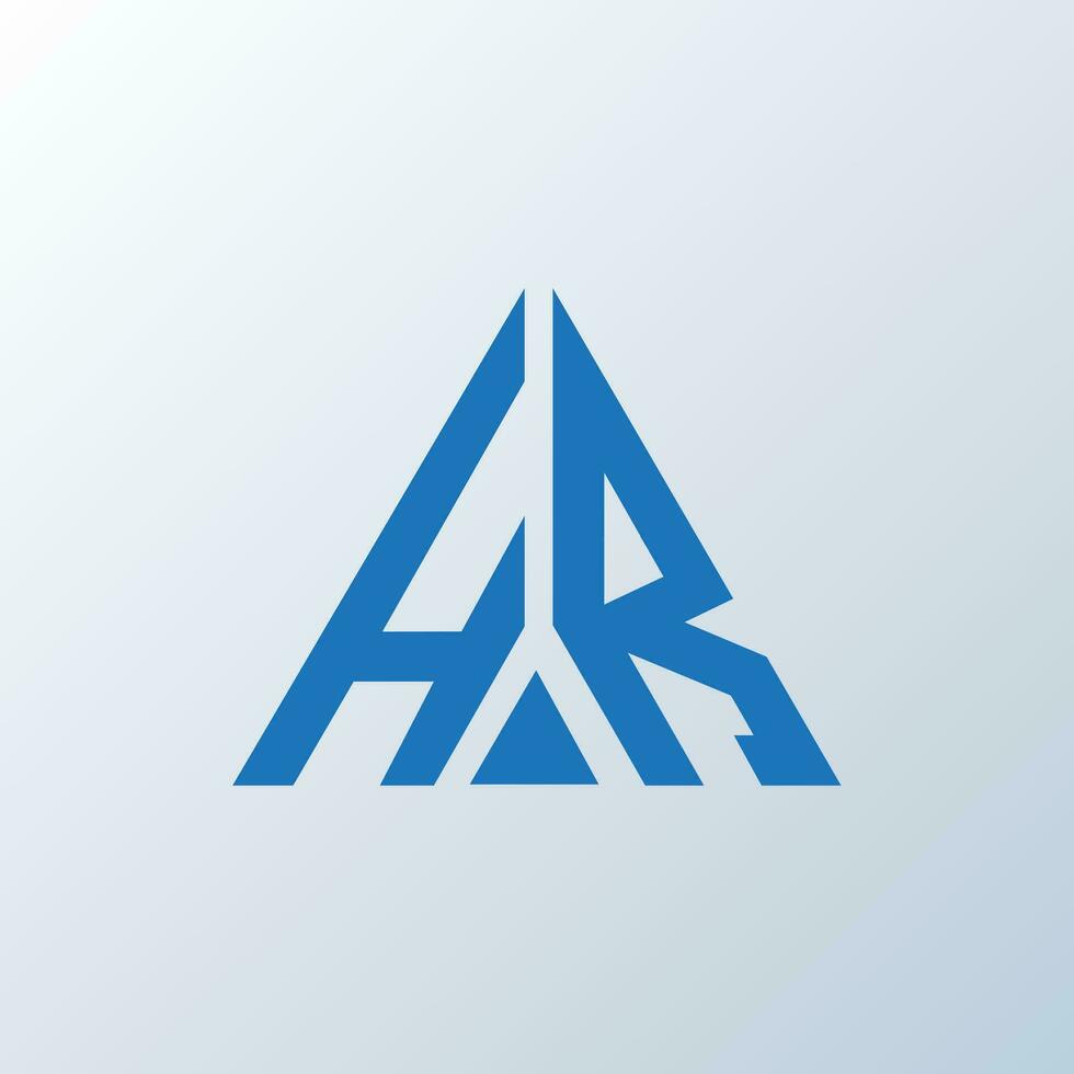 HR letter logo creative design. HR unique design. vector