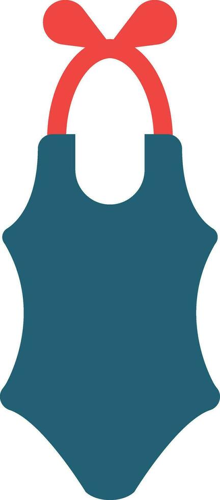 Swimsuit Glyph Two Color Icon For Personal And Commercial Use. vector