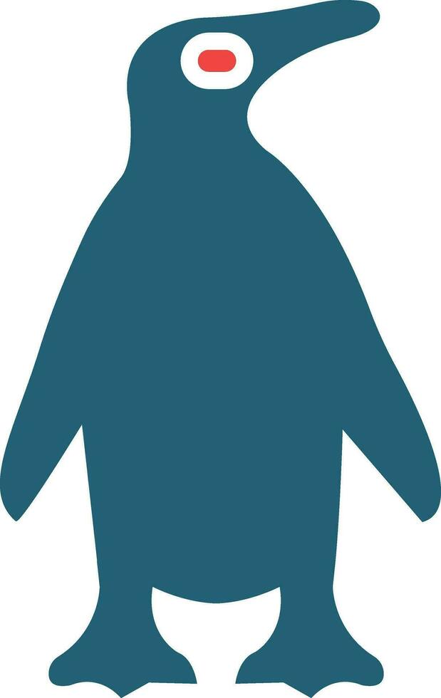 Penguin Glyph Two Color Icon For Personal And Commercial Use. vector